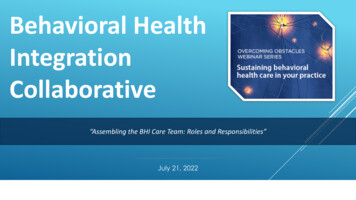 Behavioral Health Integration Collaborative