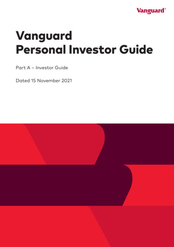Vanguard Personal Investor IDPS Guide - The Vanguard Group