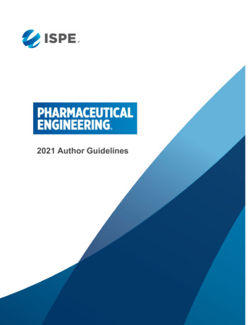 2021 Author Guidelines - ISPE