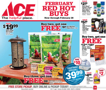 FEBRUARY SALE Ea. RED HOT BUYS - Ace Hardware