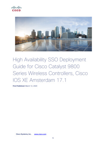 High Availability SSO Deployment Guide For Cisco Catalyst 9800 Series .