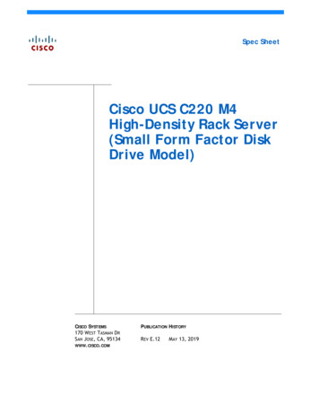 Cisco UCS C220 M4 SFF Rack Server Spec Sheet - Vista IT Group