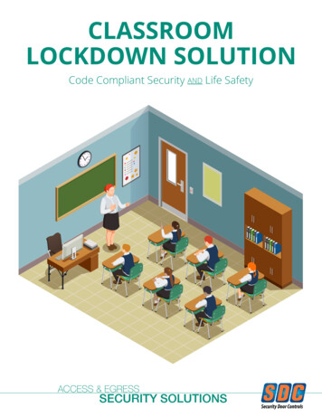 CLASSROOM LOCKDOWN SOLUTION - Sdcsecurity 