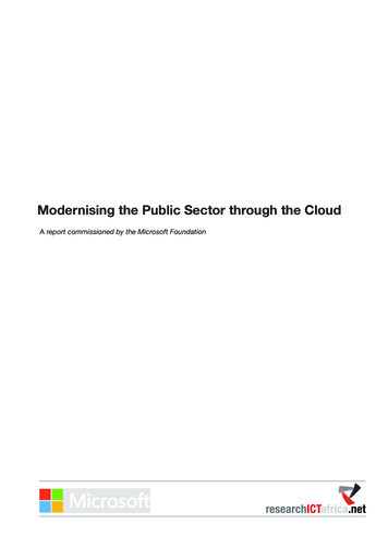 Cloud Computing In The Public Sector Final - Research ICT Africa