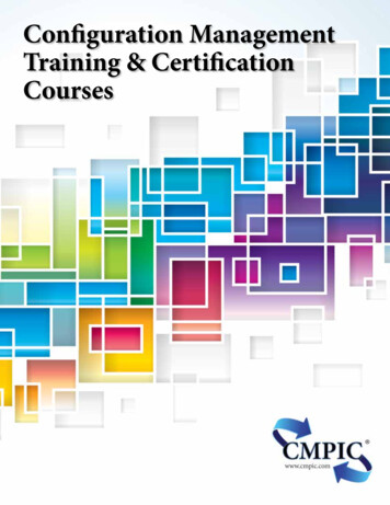 Configuration Management Training & Certification Courses - CMPIC