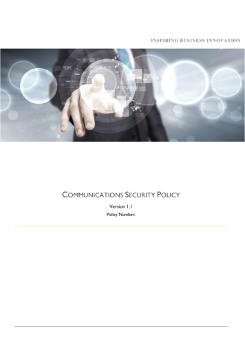 Communications Security Policy - Imam Abdulrahman Bin Faisal University