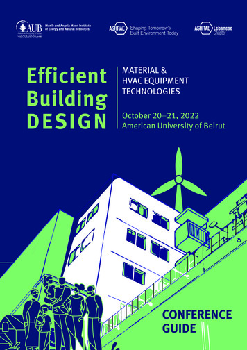Efficient MATERIAL & HVAC EQUIPMENT Building TECHNOLOGIES DESIGN .