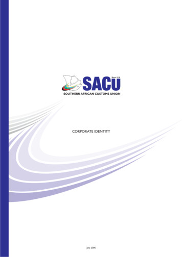 SACU Corporate Identity MANUAL