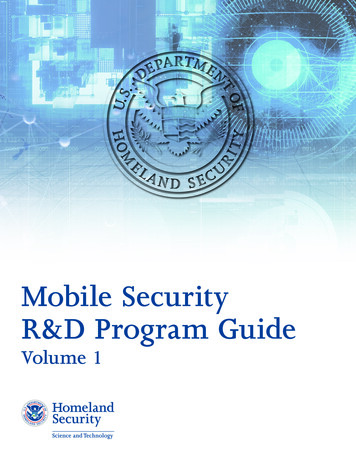 Mobile Security R&D Program Guide - Dhs.gov
