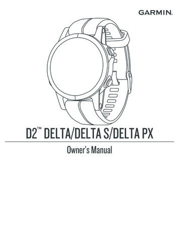 DELTA/DELTA S/DELTA PX Owner's Manual - Garmin