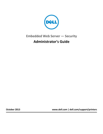 Embedded Web Server — Security Administrator's Guide - Dell