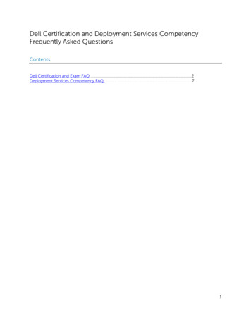 Dell Certification And Deployment Services Competency FAQ
