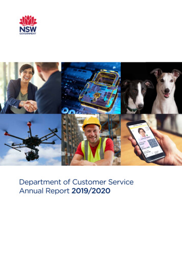 NSW Department Of Customer Service Annual Report 2019-2020