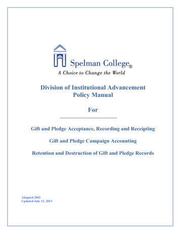 Division Of Institutional Advancement Policy Manual For