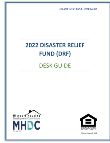 2022 DISASTER RELIEF FUND (DRF) - Mhdc 