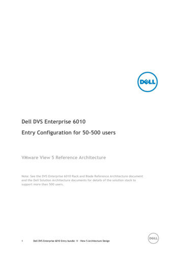 Dell DVS Enterprise 6010 Entry Configuration For 50-500 Users