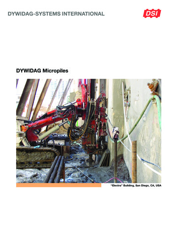 DYWIDAG Micropiles - EBS Geostructural