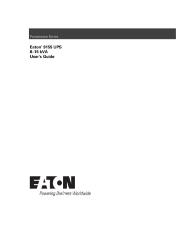Eaton 9155 UPS 8-15 KVA User's Guide (Powerware Series) - AppCore