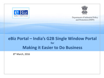 EBiz Portal -India's G2B Single Window Portal