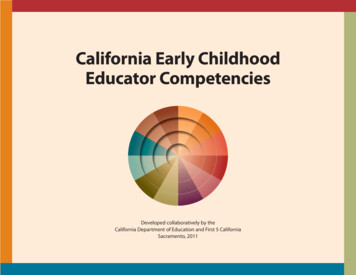 California Early Childhood Educator Competencies