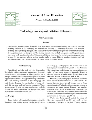 Journal Of Adult Education - ERIC
