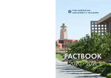 AUC FACTBOOK 2020-2021 - The American University In Cairo