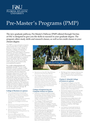 Pre-Master's Programs (PMP)