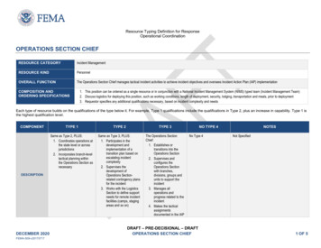 Operations Section Chief - FEMA