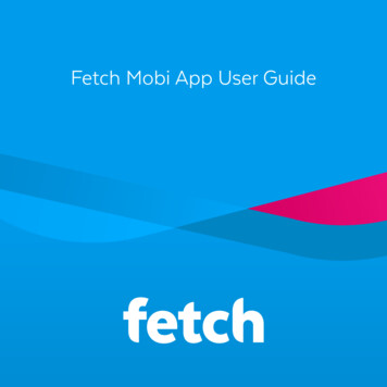 Fetch Mobi App User Guide