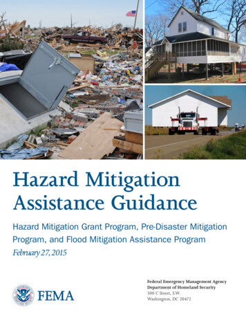 Hazard Mitigation Assistance Guidance - FEMA