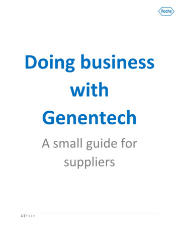 Doing Business With Genentech