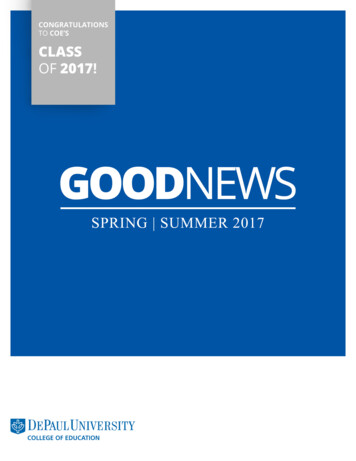 Good News Spring Summer 2017 - DePaul University