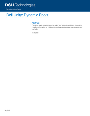 Dell Unity: Dynamic Pools - Dell Technologies