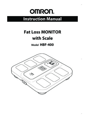 Instruction Manual Fat Loss MONITOR With Scale - OMRON Healthcare