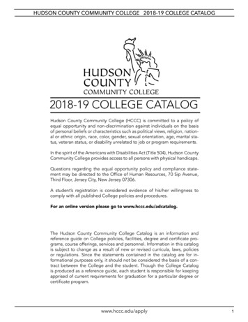 2018-19 College Catalog - Hccc
