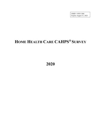 Home Health Care Cahps Survey 2020