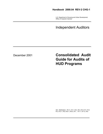 HUD Consolidated Audit Guide