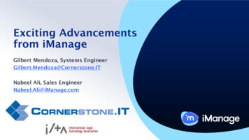 Exciting Advancements From IManage - Cornerstone.IT
