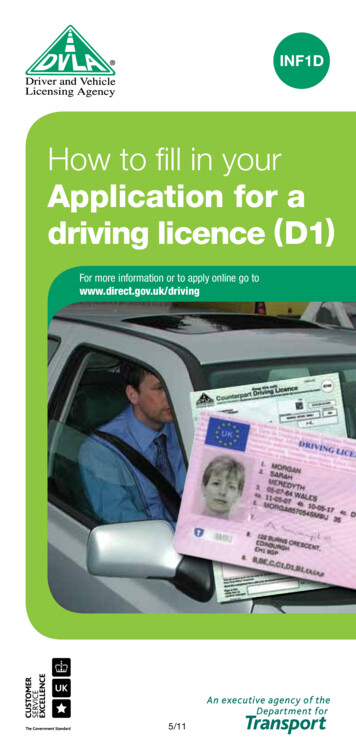 How To Fill In Your Application For A Driving Licence ( D1)