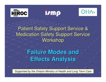 Failure Modes And Effects Analysis - ISMP Canada