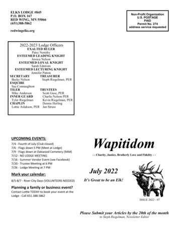 Wapitidom - Red Wing Elks Lodge #845