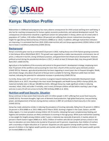 Kenya: Nutrition Profile - United States Agency For International .