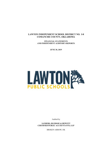 Lawton Independent School District No. I-8 Comanche County, Oklahoma