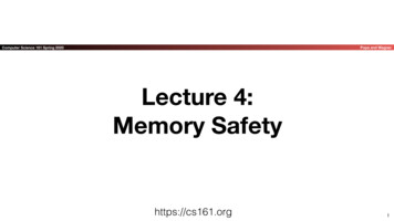 Lecture 4: Memory Safety