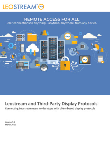Leostream And Third-Party Display Protocols