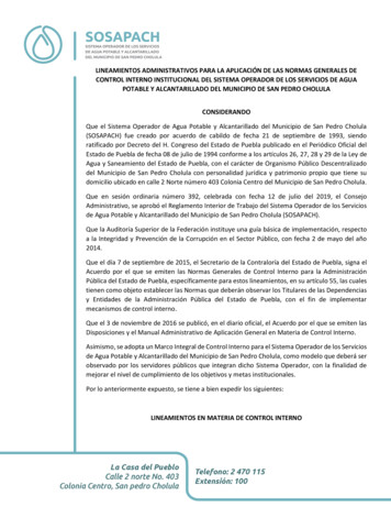 Lineamientos Administrativos Para La Aplicación De Las Normas Generales .