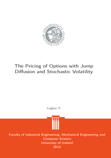 The Pricing Of Options With Jump Diﬀusion And Stochastic Volatility