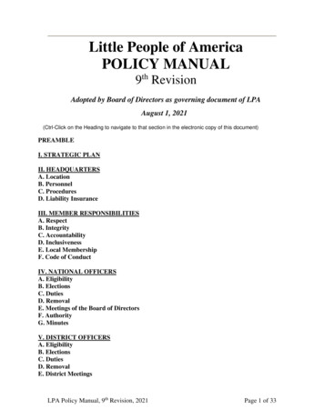 LPA Policy Manual