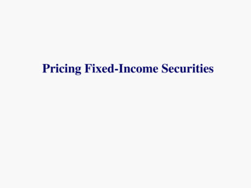 Pricing Fixed-Income Securities - University Of Nevada, Reno