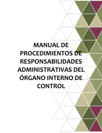 Manual De Procedimientos De Responsabilidades Administrativas Del .